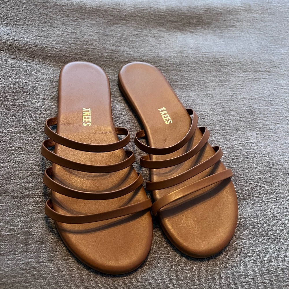 TKEES Women's Tan Strappy Sandals